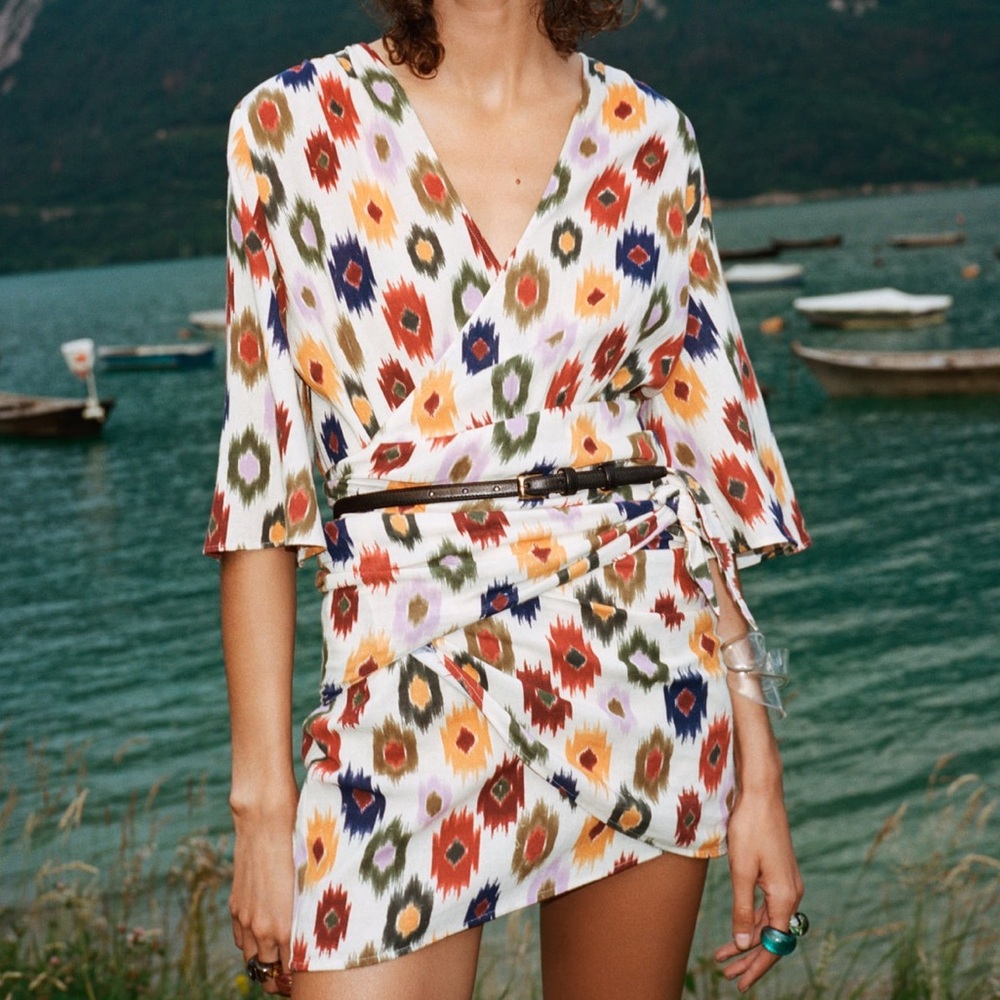 Zara Printed Mini Dress - Size XS New